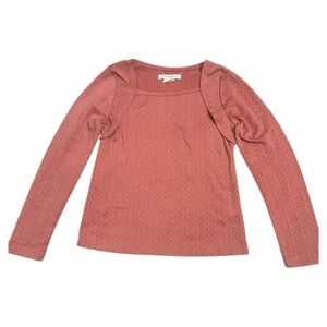 One Step Ahead Pink Puff Sleeve Fitted Blouse